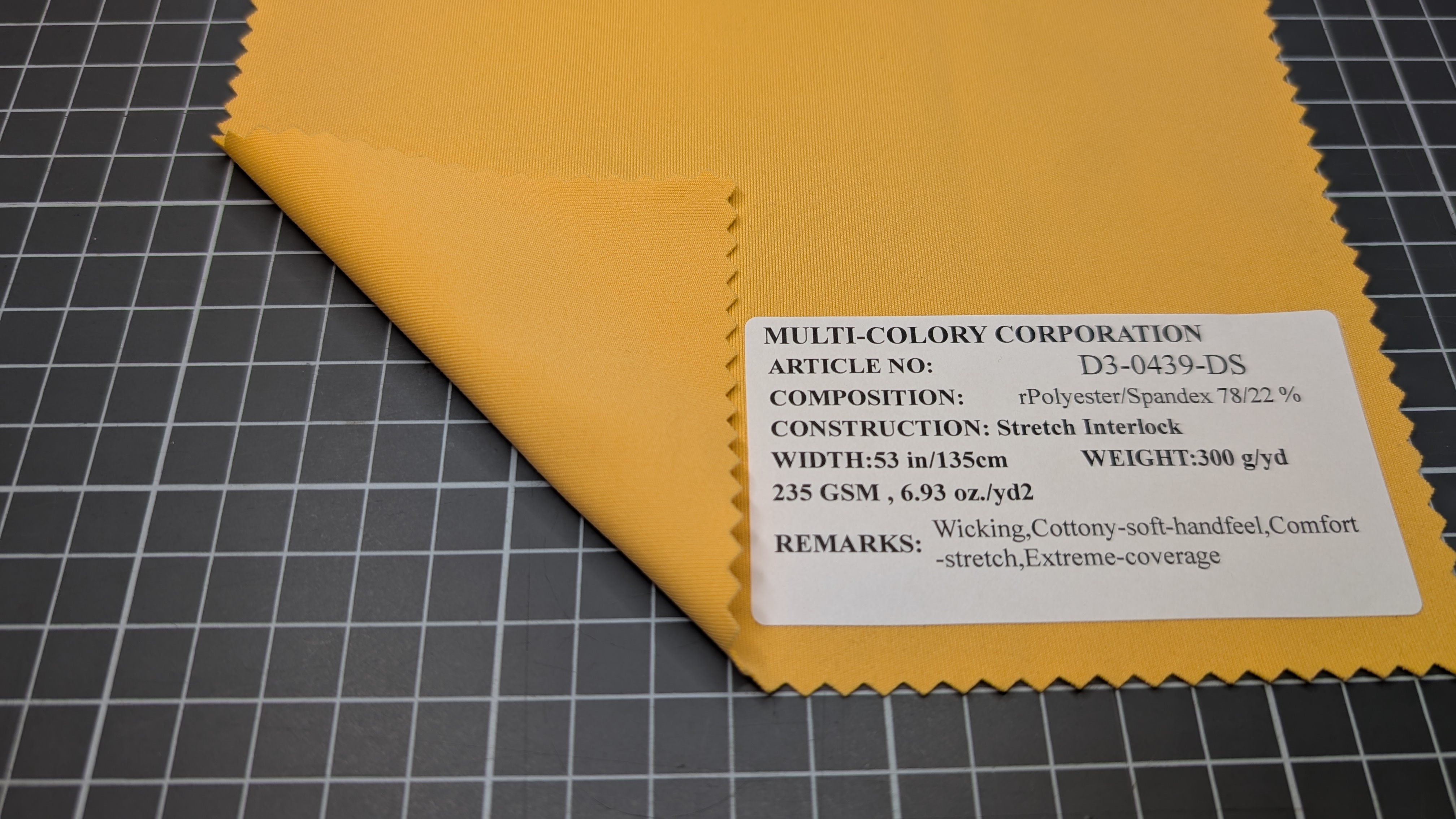 rPolyester swatch